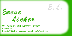 emese licker business card